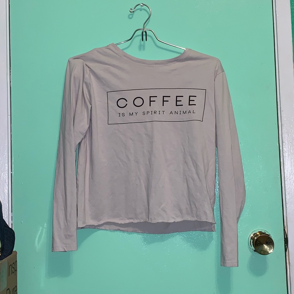 “Coffee is my spirit animal” Long Sleeve Tee